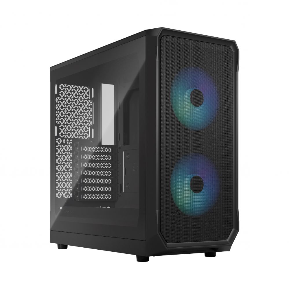 Computer case Fractal Design Focus 2 RGB Black TG Clear Tint, Midi Tower, Power supply included No