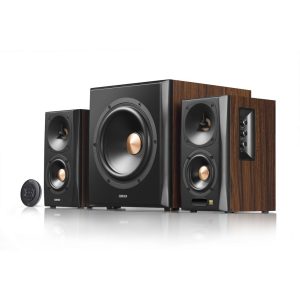 Speakers Edifier  S360DB Bluetooth/analog RCA/USB/Optical/Coaxial, Bluetooth version 4.1, Dark Brown/Black, 150 W 