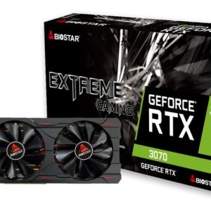 Graafikakaart / ideokaardid BIOSTAR  Graphics Card||NVIDIA GeForce RTX 3070|8 GB|GDDR6|256 bit|PCIE 4.0 16x|GPU 1500 MHz|Dual Slot Fansink|1xHDMI|3xDisplayPort|VN3706RM82 