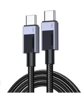 Kabelis Ugreen  Type C 2.0 Male To Type C 2.0 Male 5A Data Cable 1M (45063) Black