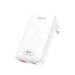 Väline aku Dudao  GaN Dudao A65Q 65W USB-A / USB-C PD Ultra-Thin Travel Wall Charger EU / US - White GaN Dudao A65Q 65W USB-A / USB-C PD Ultra-Thin Travel Wall Charger EU / US - White White