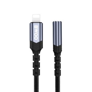 Üleminek BWOO  Adapter AUX 3.5mm - Lightning Black BZ48 