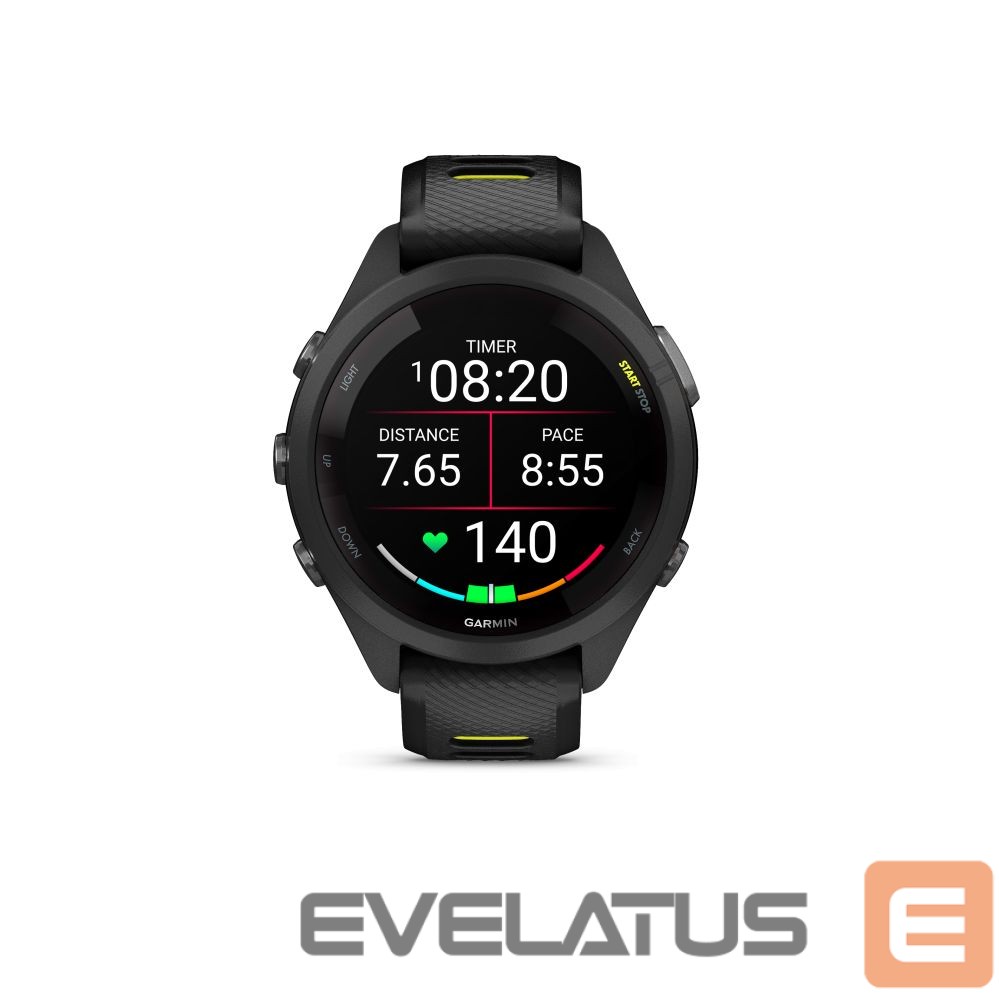 Viedpulksteni Garmin GARMIN Forerunner 265S Black / Amp Yellow sporta pulkstenis