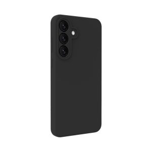 Back panel cover Evelatus Samsung Galaxy S25 FE Premium Magnetic Soft Touch Silicone Case Black