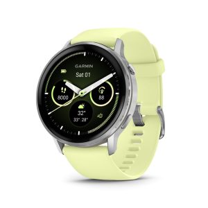 Viedpulksteni Garmin  Evelatus Venu 4 - 45 mm Silver with Citron Silicone band 