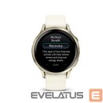 Viedpulksteni Garmin  Evelatus Venu 4 - 41 mm Lunar Gold with Bone Silicone Band 