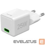Adapter Hama  Mini Fast Charger USB-C PD 25W White