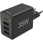 Adaptrid Hama  Charger 35W PD USB-C + 3USB-A Black