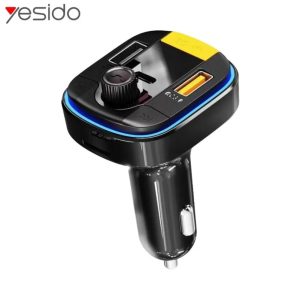 FM modulaator yesido  Bluetooth to FM Convert 43W fast car charger Y45 Black