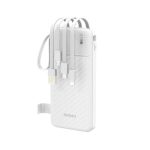 Power bank Dudao  Dudao K11 10000mAh Powerbank with Built-in Cables White