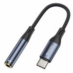 Parveidotājs yesido  YAU38 Aluminum Alloy Nylon USB-C cable | Type c to 3.5MM Aux Audio Jack Earphone Headphone Cable USB Black