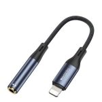 Helikaabel yesido  YAU37 Lightning Port Aluminum Alloy Nylon Audio Adapter Cable |Lightning To 3.5mm Adapter For Iphone Black