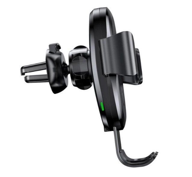 Autolaadijad Baseus Wireless Charger Gravity Car Mount Phone Bracket Air Vent Holder + Qi Charger Black