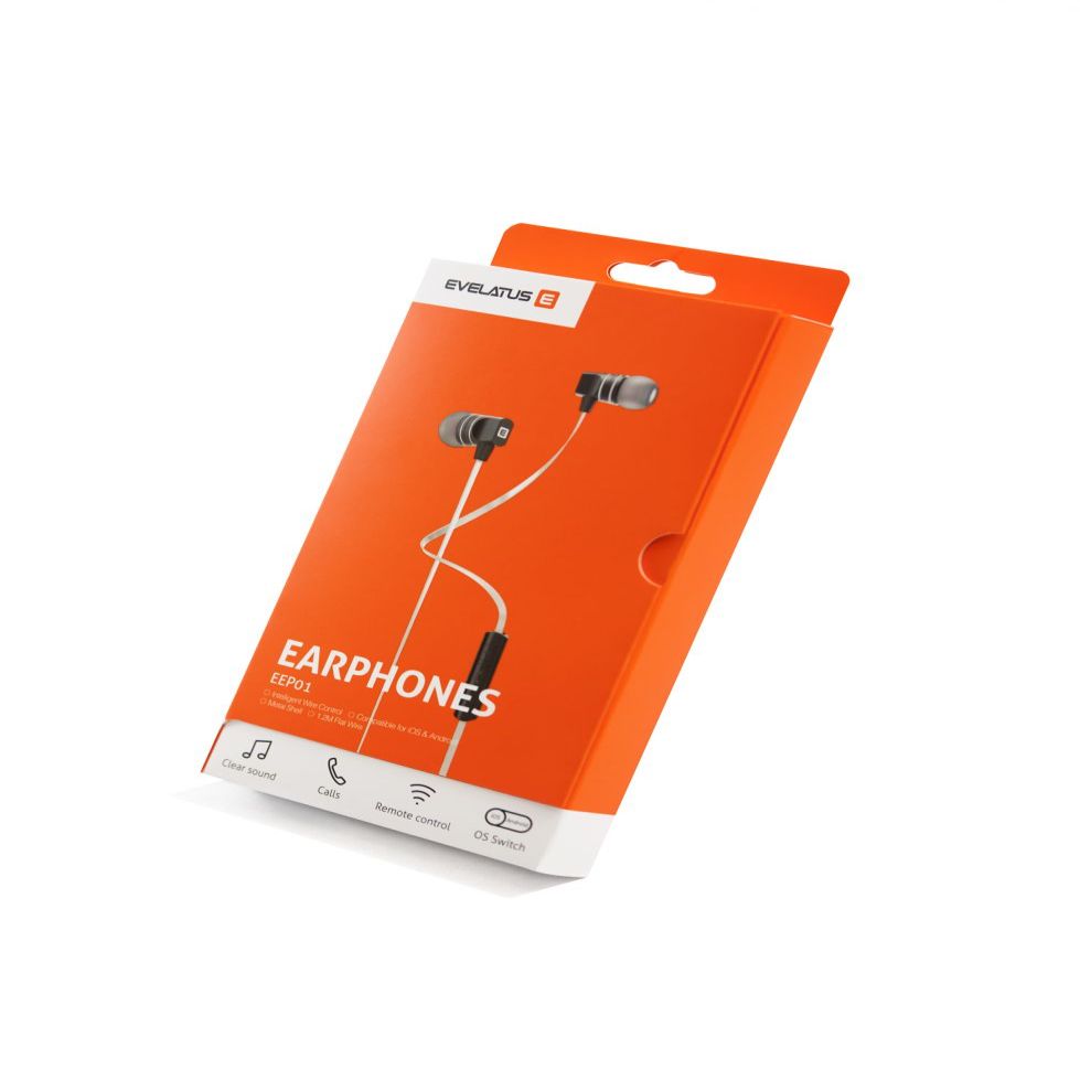 Проводные наушники Evelatus Universal Hands Free EEP01 with mic Black