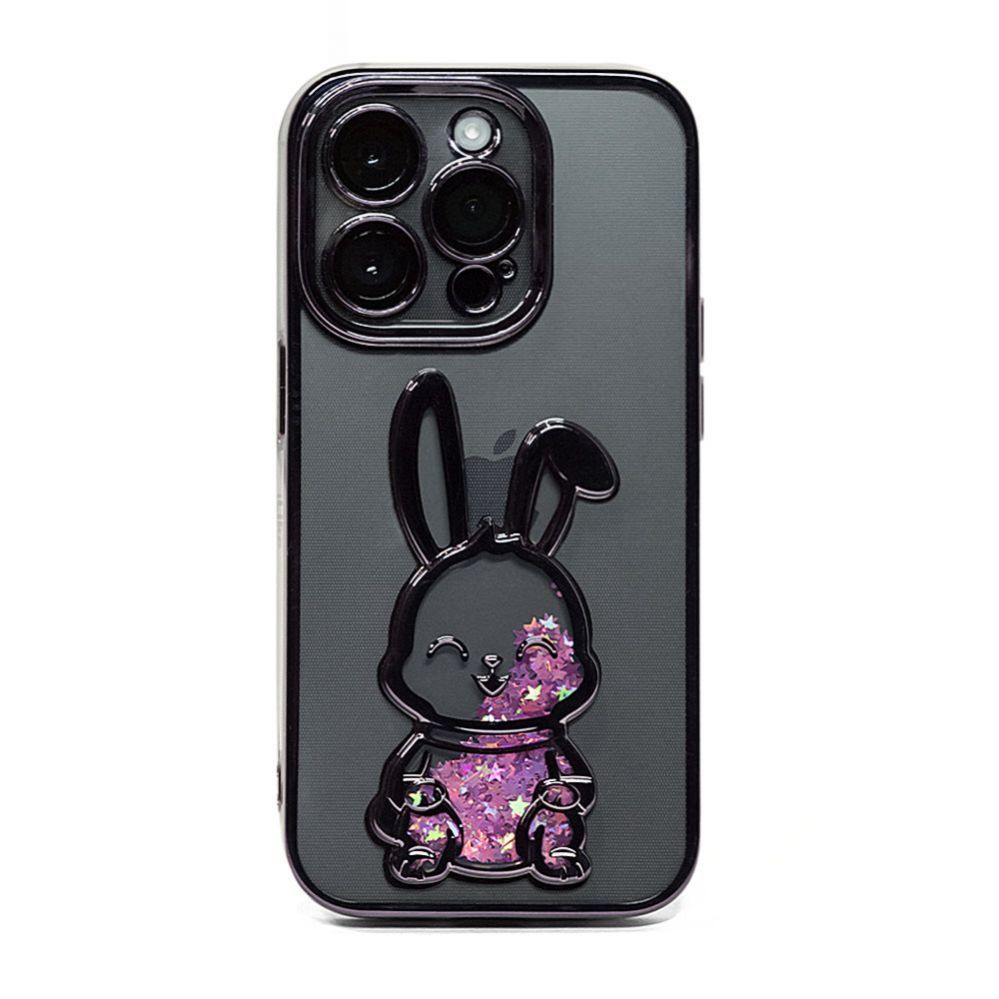 Aizmugurējais vāciņš iLike Apple iPhone 14 Pro Silicone Case Print Desire Rabbit Purple