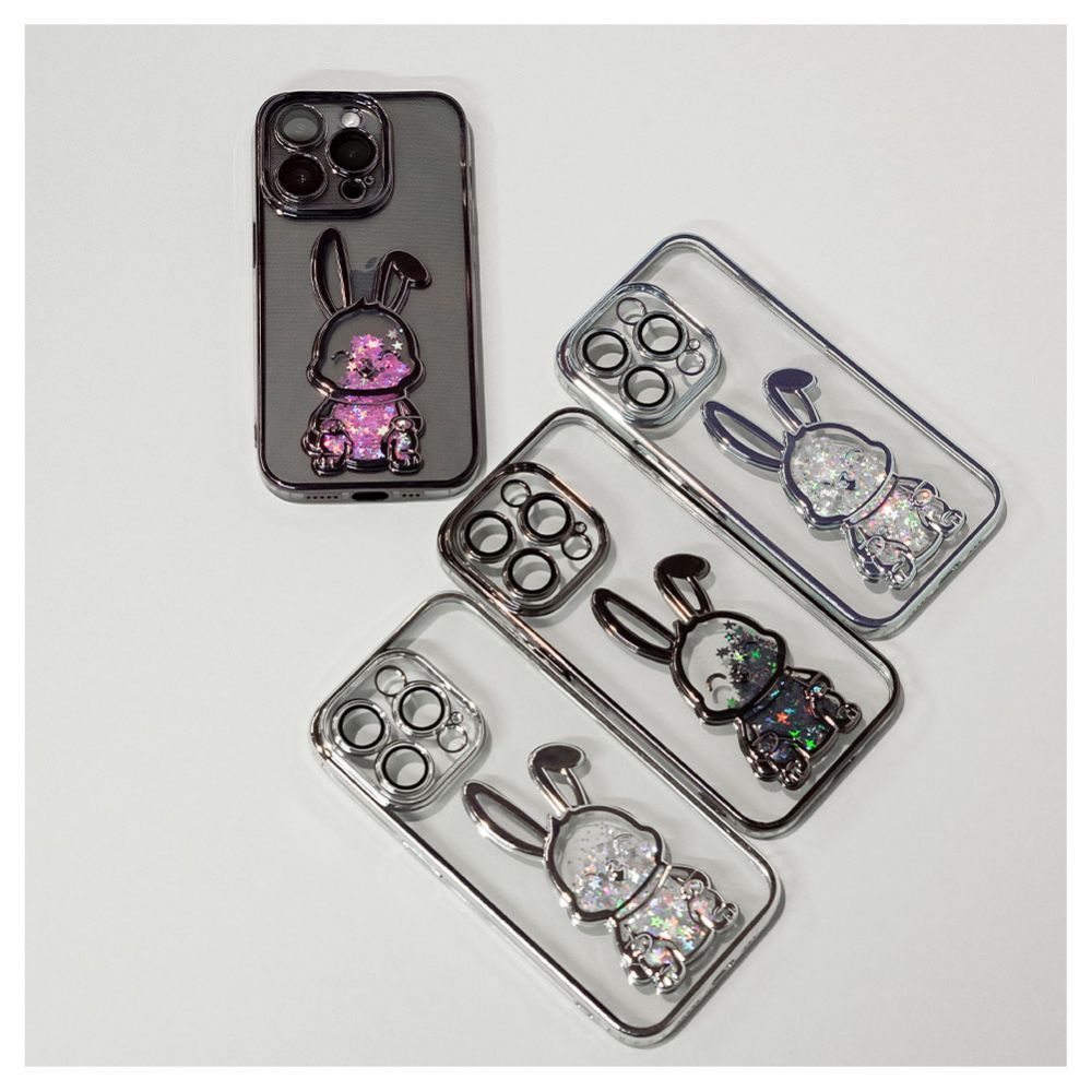 Aizmugurējais vāciņš iLike Apple iPhone 14 Pro Silicone Case Print Desire Rabbit Purple