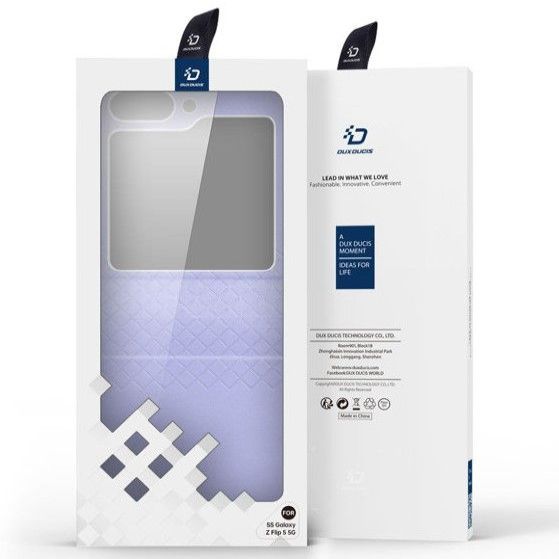 Back panel cover Dux Ducis Samsung Galaxy Z Flip5 5G Flip Leather Case Wallet Purple