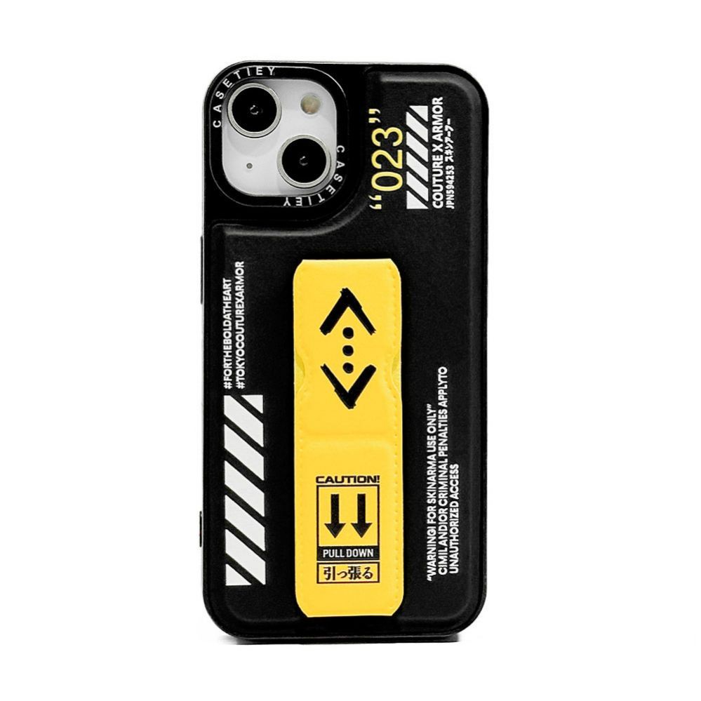 Back panel cover iLike Apple iPhone 15 FASHION LEATHER STAND COVER Black