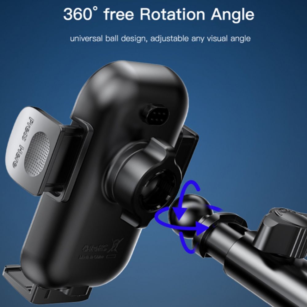 Automaatne hoidja yesido C197 15W Fast Charging Wireless Car Charger | 360 Rotating Suction Cup Air Vent | Phone Holder Black