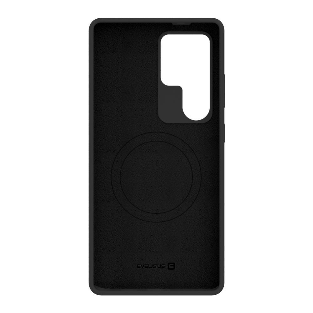 Aizmugurējais vāciņš Evelatus Samsung Galaxy S23 Ultra Premium Magnetic Soft Touch Silicone Case Black