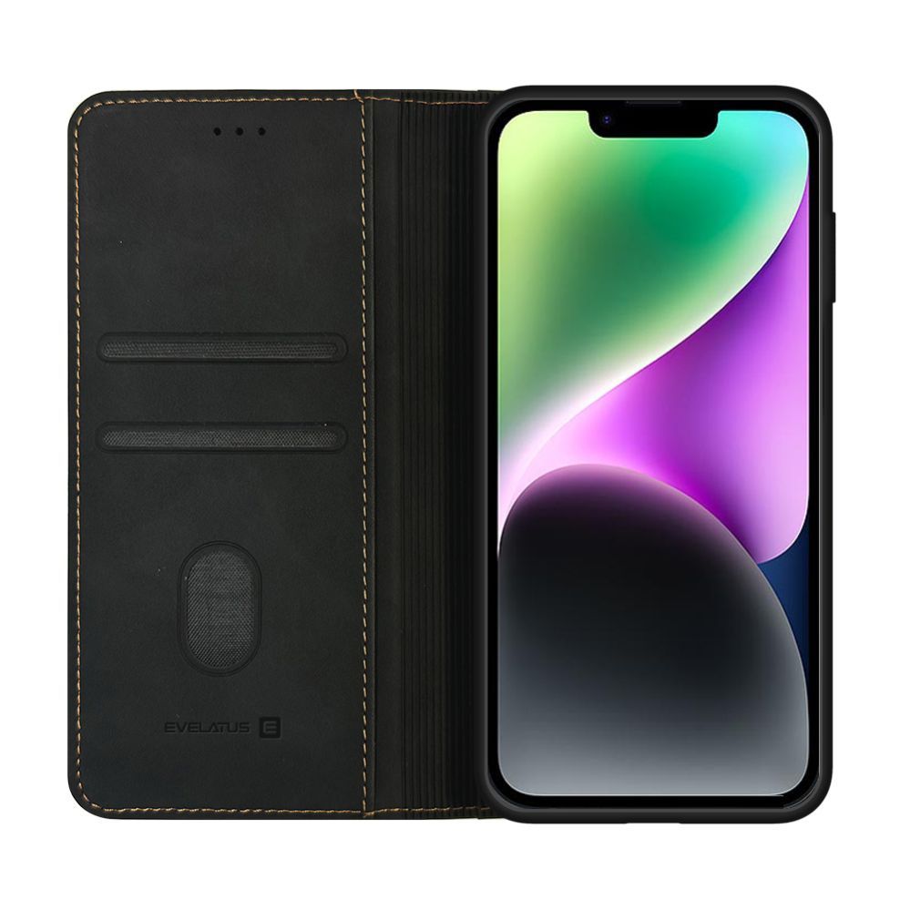 Чехол книжка Evelatus Apple iPhone 13 / 14 Book Case Folio Black