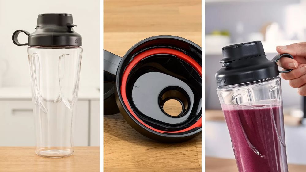 Mikserid ja blenderid Bosch VitaPower ToGo Smoothie Maker MMB2111S Tabletop, 450 W, Jar material Tritan, Jar capacity 0.6 L, Ice crushing, Silver