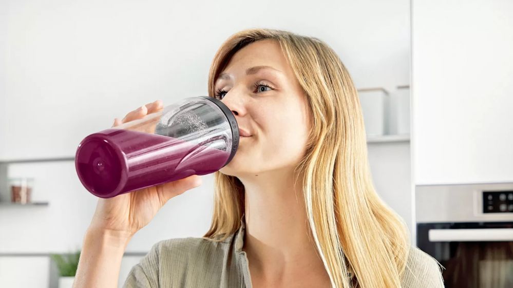 Mikserid ja blenderid Bosch VitaPower ToGo Smoothie Maker MMB2111S Tabletop, 450 W, Jar material Tritan, Jar capacity 0.6 L, Ice crushing, Silver