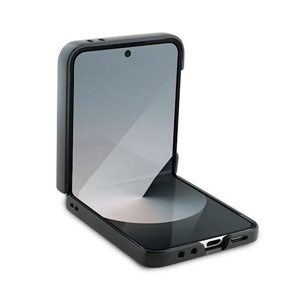 Back panel cover Karl Lagerfeld Karl Lagerfeld Saffiano Monogram Ikonik Pin Case for Samsung Galaxy Z Flip 6 - Black