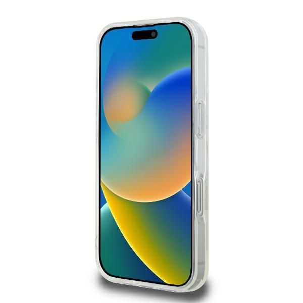 Other Phone Accessory Guess Guess GUHMP16LHFGERET iPhone 16 Pro 6.3" transparent hardcase IML Glitter Circle MagSafe