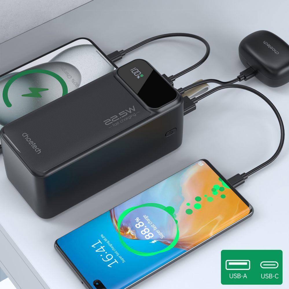 Väline aku Choetech Choetech B732 Powerbank 50000 mAh 22.5W PD and QC - black