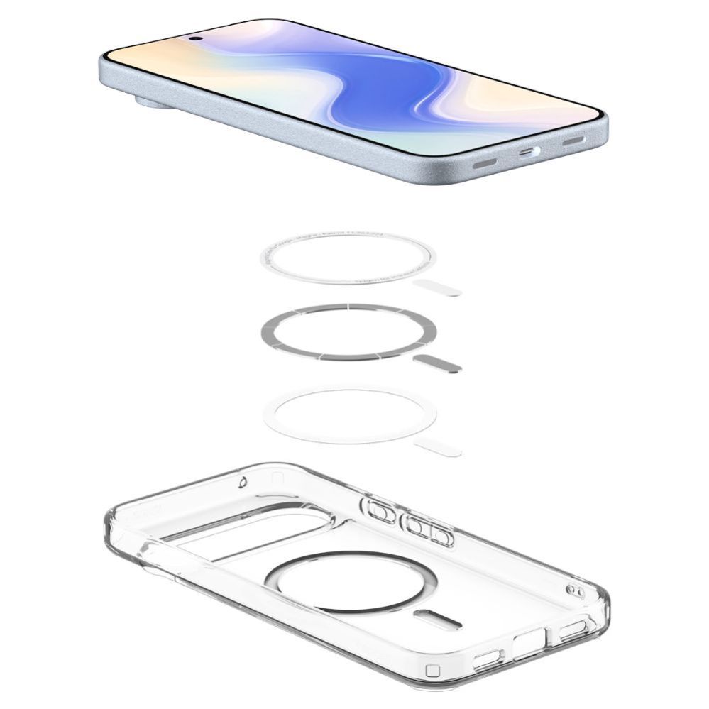 Citas preces Spigen Spigen Ultra Hybrid Mag MagSafe Case for Google Pixel 10 / 10 Pro - Clear and White