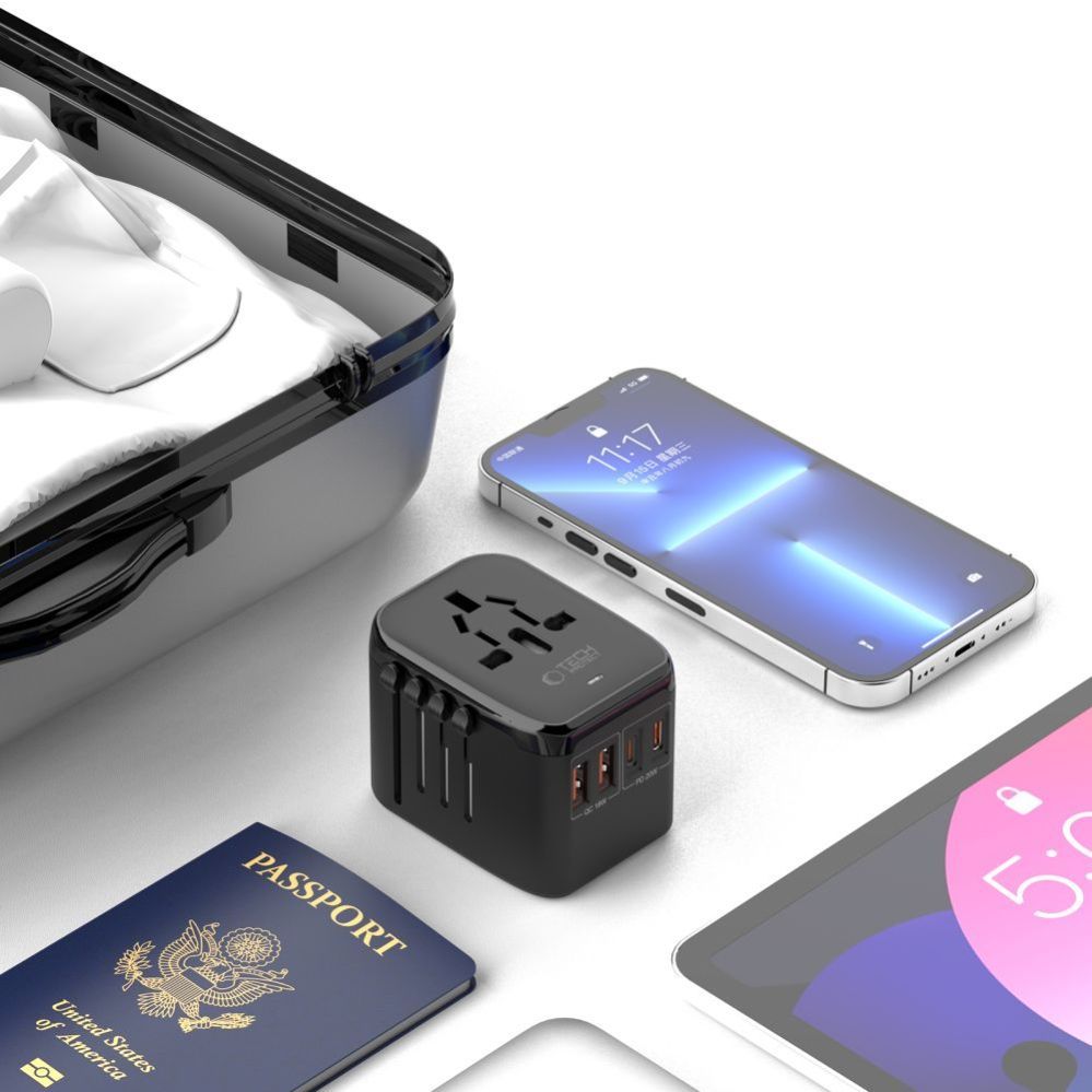 Другие товары Tech-Protect Tech-Protect TA200 EU / UK / US / AU adapter - black