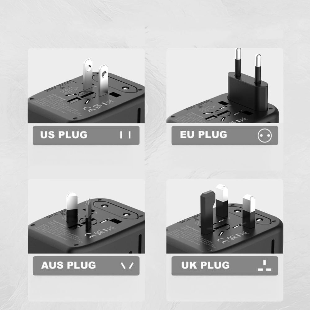 Другие товары Tech-Protect Tech-Protect TA200 EU / UK / US / AU adapter - black