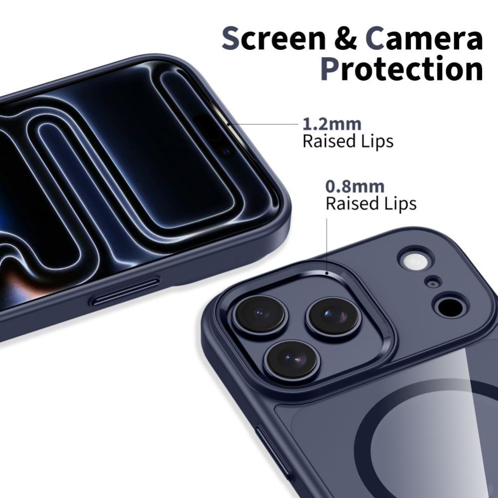 Другие товары Tech-Protect Tech-Protect MagMat MagSafe Case for iPhone 17 Pro - Transparent Navy Blue