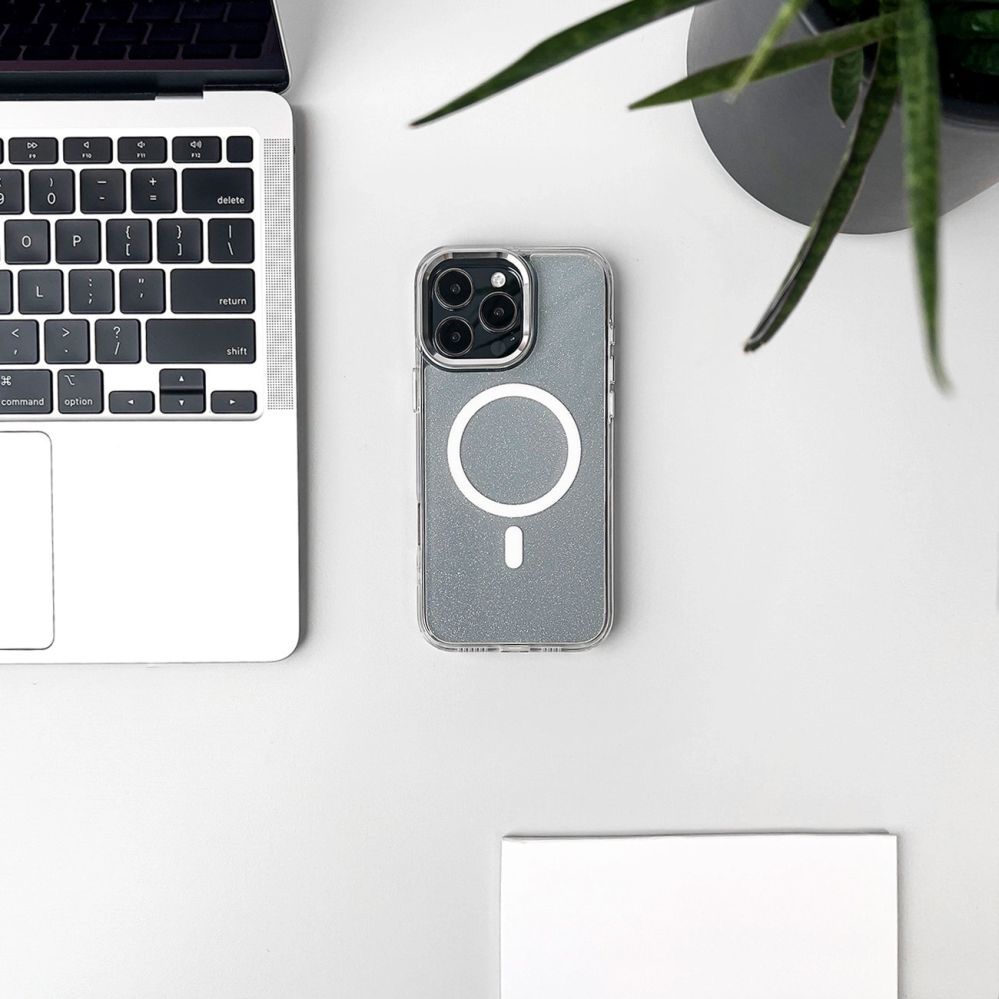 Muud kaubad Hurtel Glitter Case for Samsung Galaxy S26 Ultra, MagSafe Compatible - White