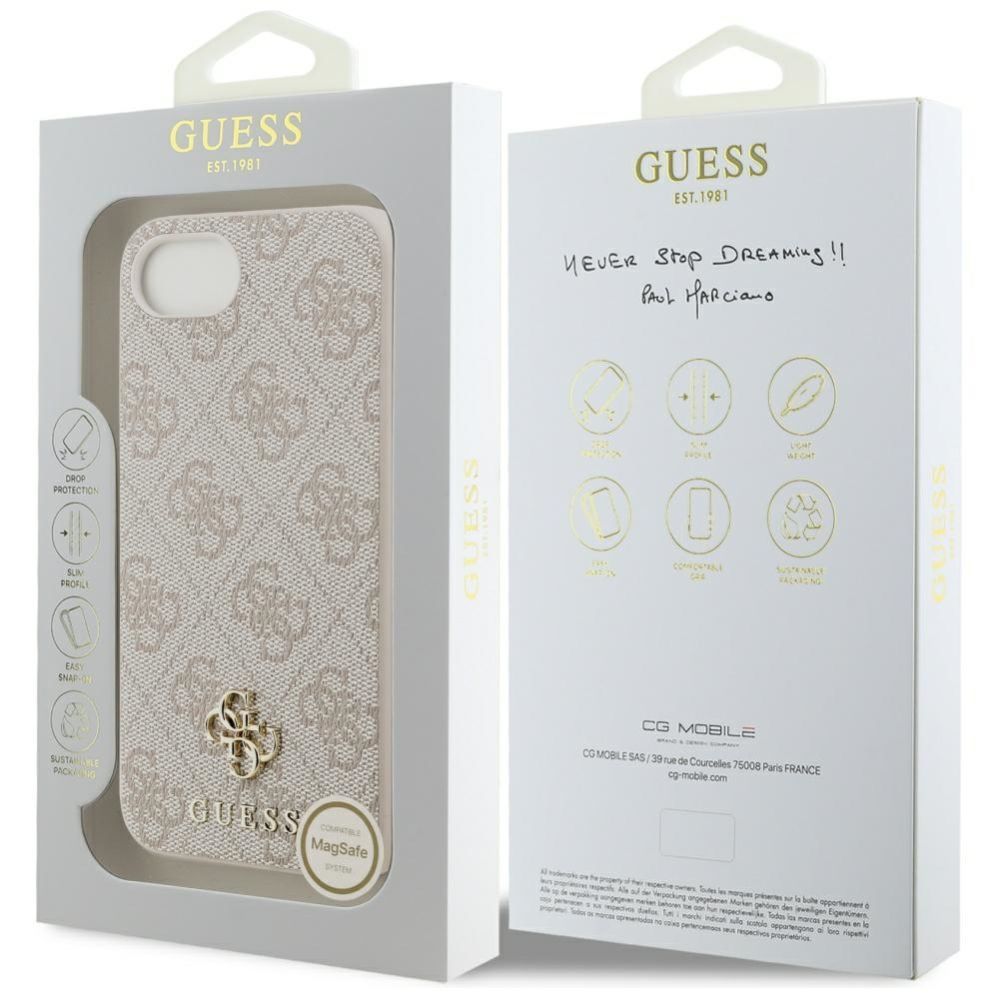 Muud kaubad Guess Guess 4G Small 4G and Classic MagSafe case for iPhone 16e - pink