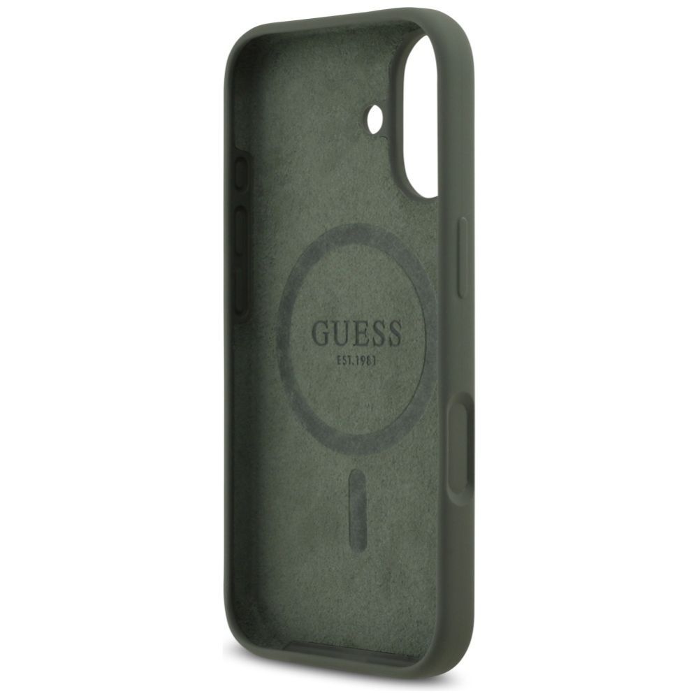 Kitos prekės Guess Guess Silicone Triangle Logo MagSafe Case for iPhone 17 - Green