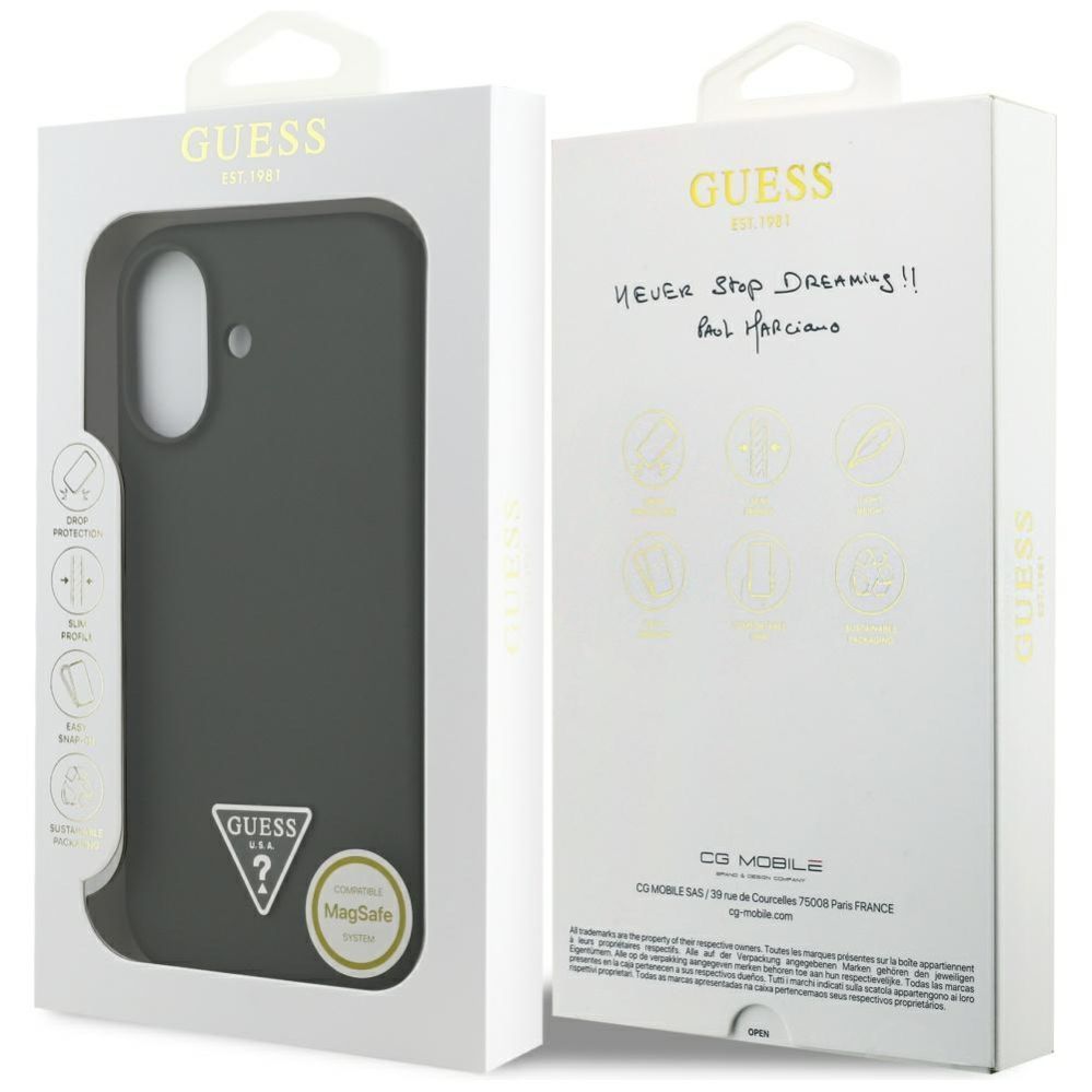 Kitos prekės Guess Guess Silicone Triangle Logo MagSafe Case for iPhone 17 - Green