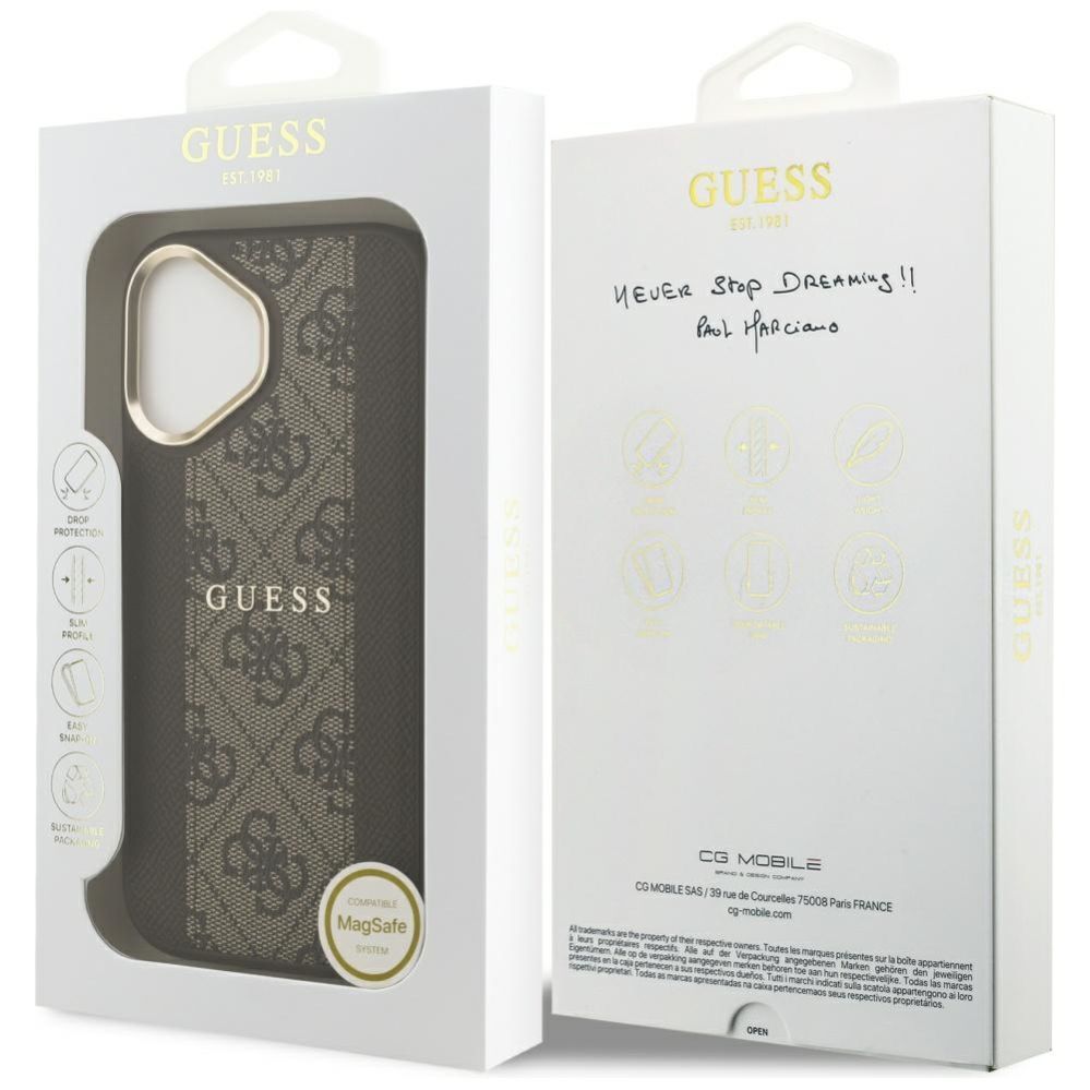 Другие товары Guess Guess 4G Stripe MagSafe case for iPhone 17 - brown