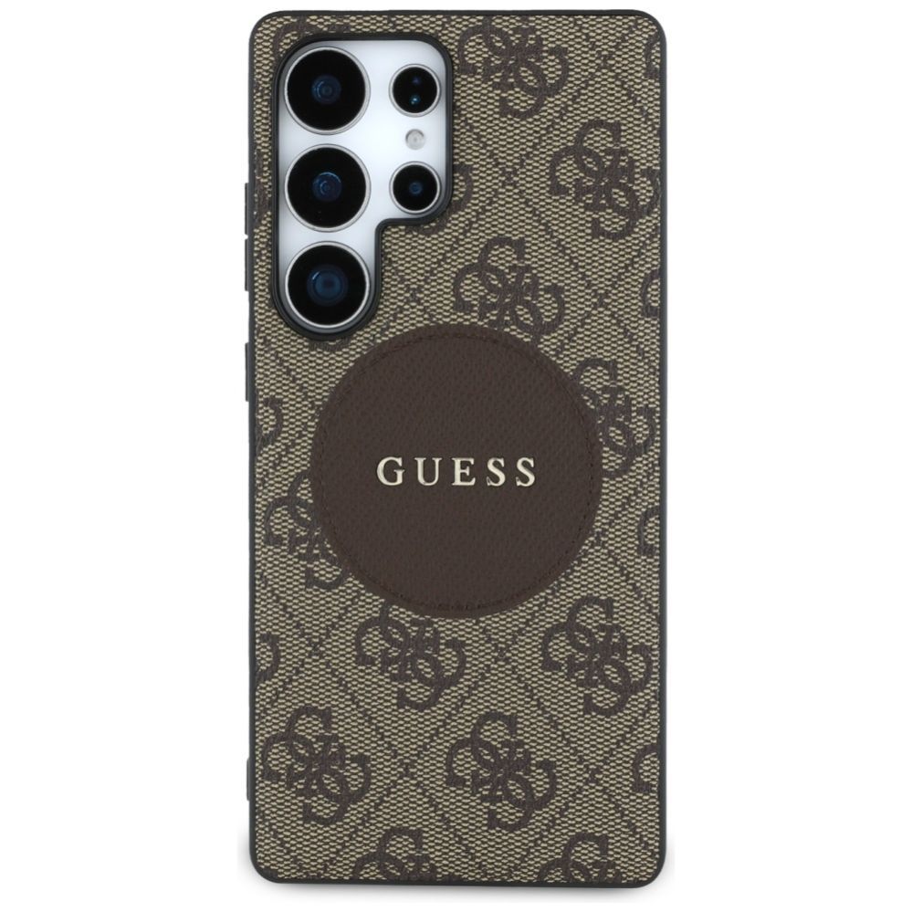 Muud kaubad Guess Guess 4G Round Patch Classic Logo MagSafe Case for Samsung Galaxy S25 Ultra Brown