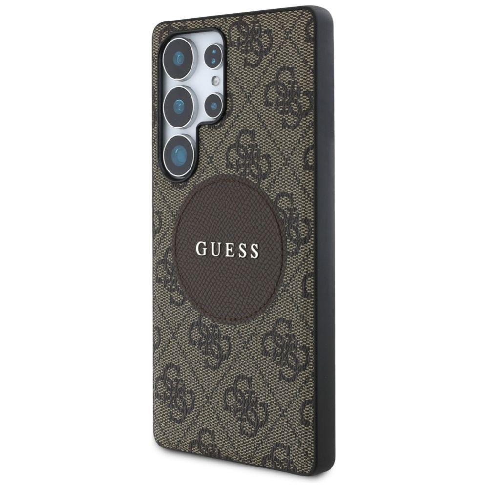 Muud kaubad Guess Guess 4G Round Patch Classic Logo MagSafe Case for Samsung Galaxy S25 Ultra Brown