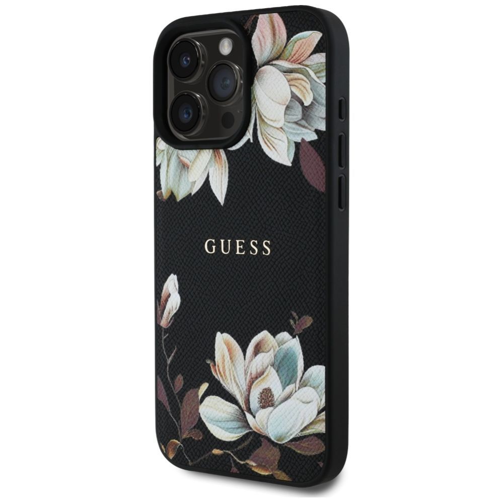 Другие товары Guess Guess Grained Printed Flower Pattern MagSafe case for iPhone 16 Pro Max black