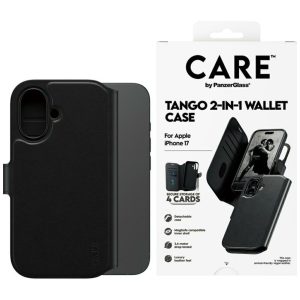 Citas preces Panzer Glass  CARE by PanzerGlass Feature Tango 2in1 Wallet Case MagSafe for iPhone 17 - Black 