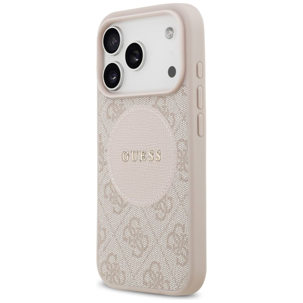 Citas preces Guess Guess 4G Circle Classic Logo MagSafe Case for iPhone 17 Pro - Pink