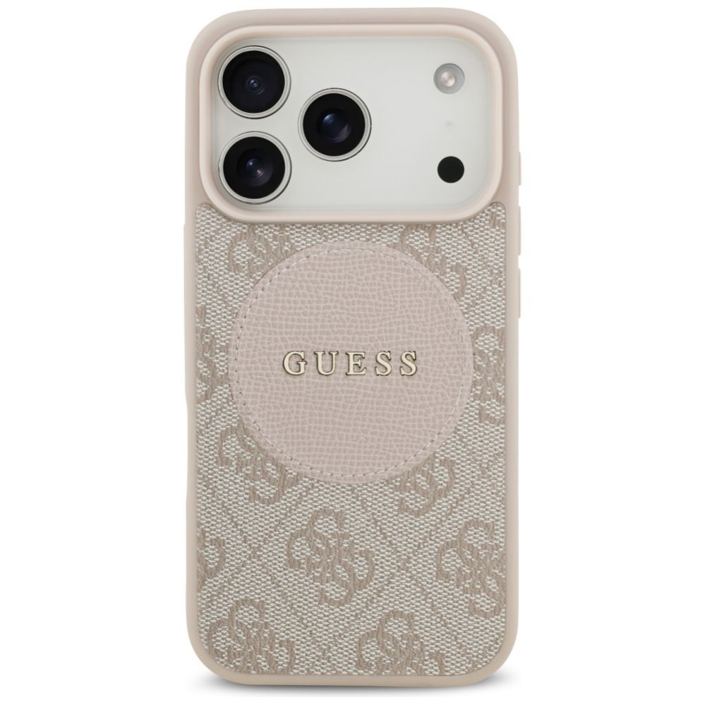 Citas preces Guess Guess 4G Circle Classic Logo MagSafe Case for iPhone 17 Pro - Pink