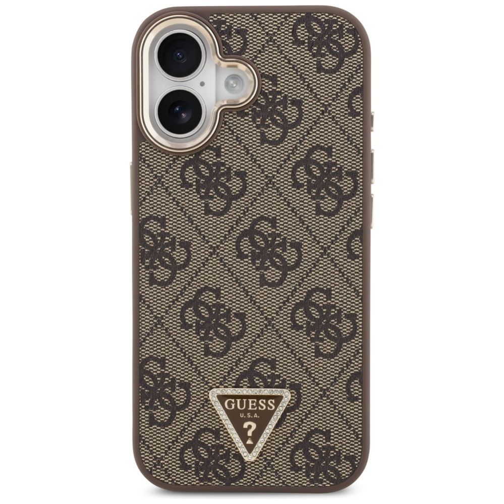 Muud kaubad Guess Guess 4G Triangle Logo MagSafe Case for iPhone 17 - Brown and Gold