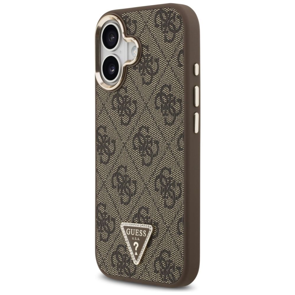 Muud kaubad Guess Guess 4G Triangle Logo MagSafe Case for iPhone 17 - Brown and Gold