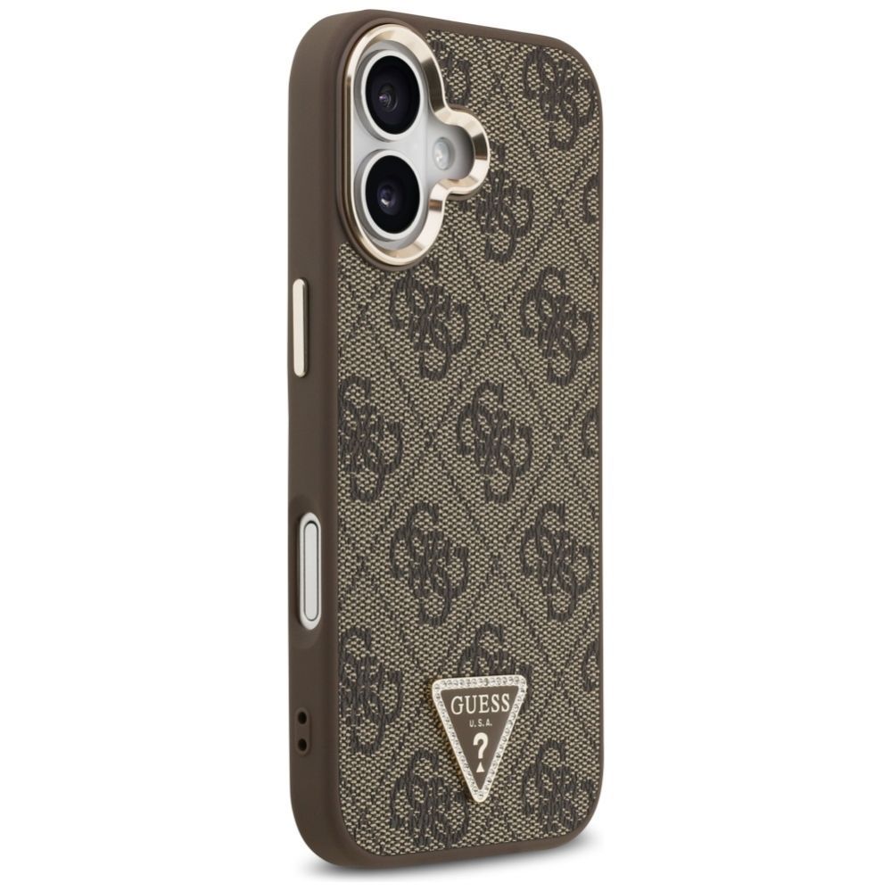 Muud kaubad Guess Guess 4G Triangle Logo MagSafe Case for iPhone 17 - Brown and Gold
