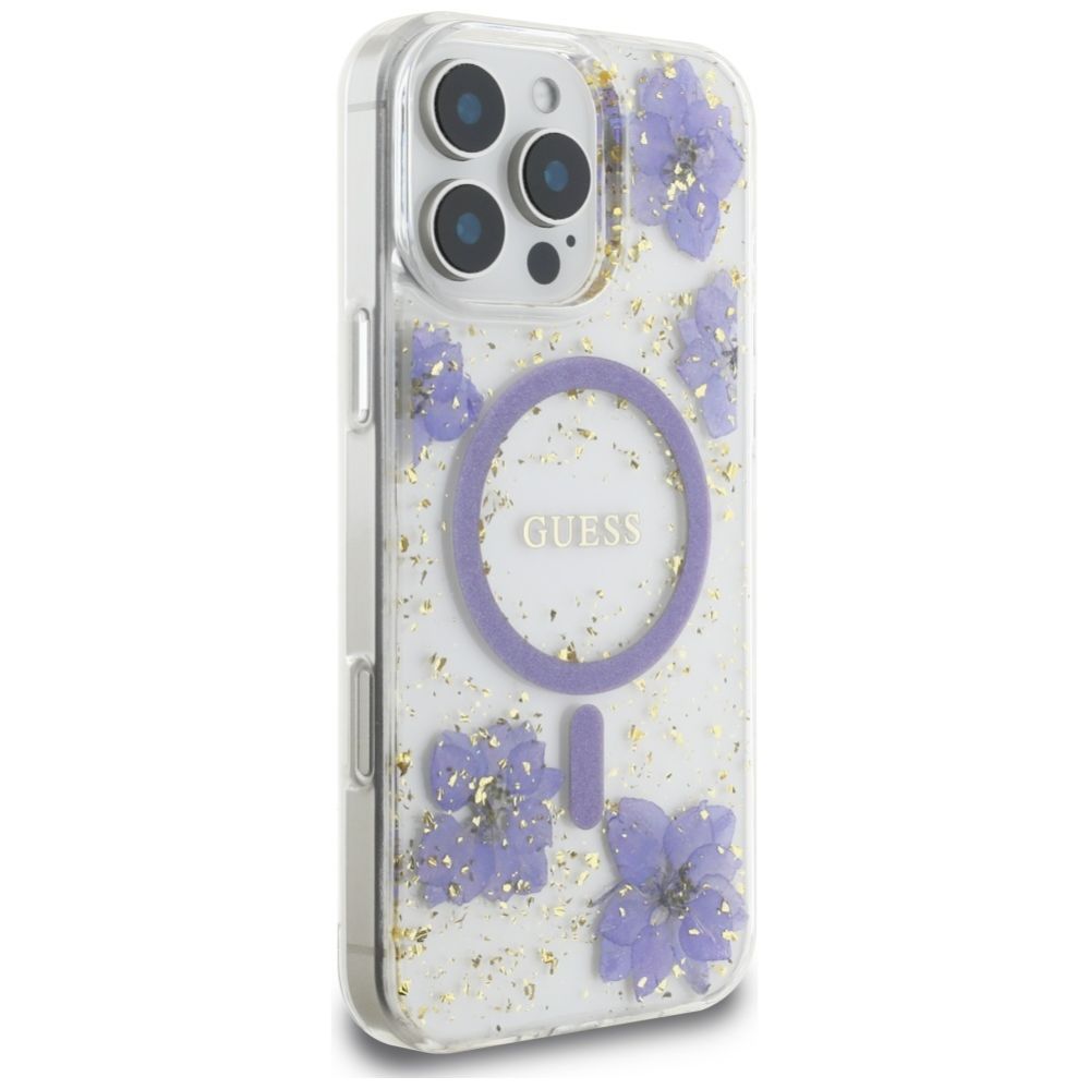 Other goods Guess Guess Resin Flowers MagSafe iPhone 16 Pro Max Case - Purple