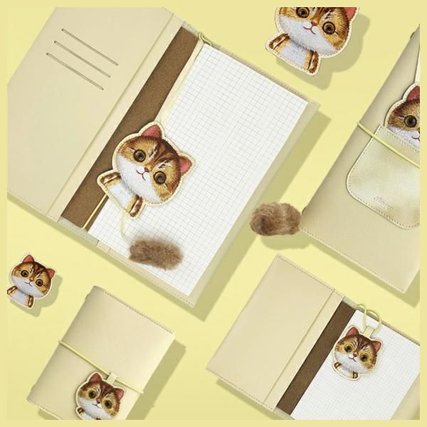 Muud kaubad Nimmy Nimmy Big Eyed Pet 2.0 Cat 2-in-1 Notebook + Pen Set - Beige